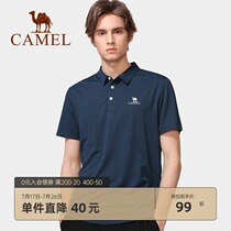 Camel outdoor short-sleeved Polo shirt mens quick-drying T-shirt 2021 summer new anti-stuffy breathable sports leisure T-shirt women