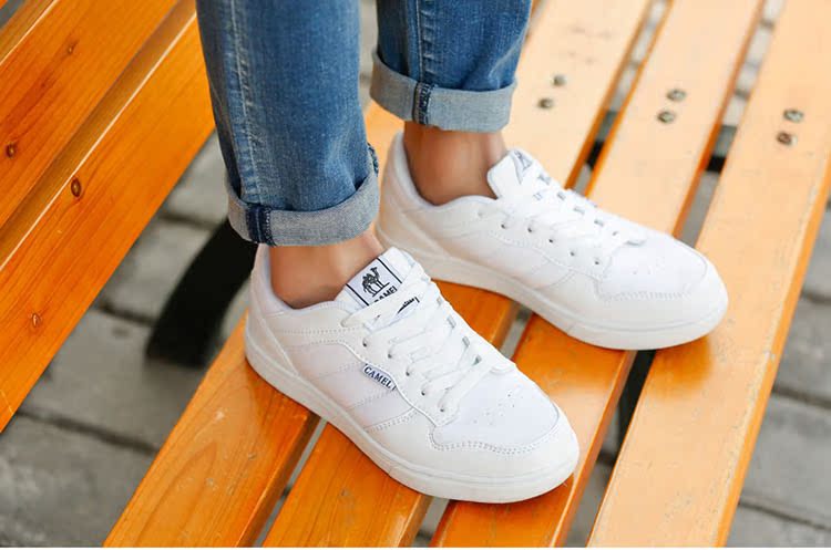 Giày nam lạc đà / lạc đà mùa xuân retro giản dị thấp để giúp giày trắng nhỏ màu trắng giày thể thao skate nam jordan xám trắng