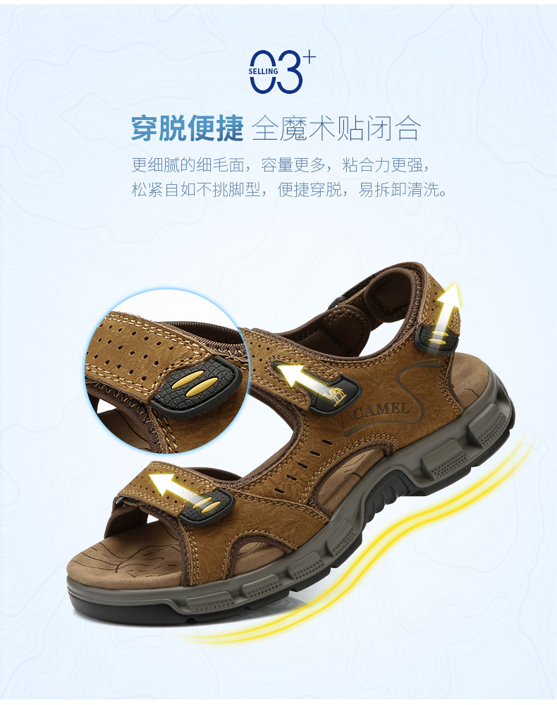 Dép nam Camel 2018 hè mới giày nam xu hướng da ngoài trời thoáng khí giày sneaker nam