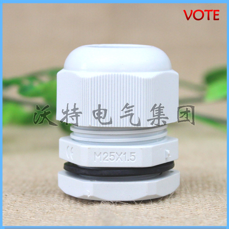 Manufacturer direct sales flush drilling nylon sealing cable threaded head wire fixed waterproof joint PG7-63 black and white