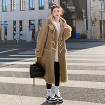 Large size loose lamb wool maternity coat womens winter thickened coat cotton coat winter late pregnancy cotton coat cotton jacket winter coat