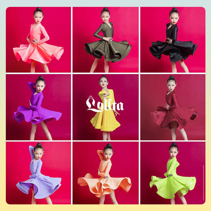 Lolita Girl Custom Thin for professional Latin dance with less children Competition provisions to serve the children's test class standard suit-Taobao