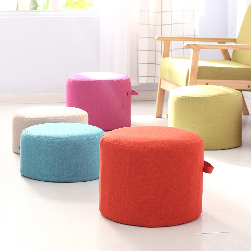 Fabric small seating pier linen futon mat living room detachable washable thick round floor raised tatami cushion