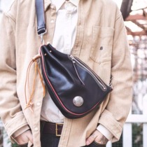 American Horwin CXL handmade genuine leather dumpling bag retro casual all-match cycling shoulder crossbody chest bag