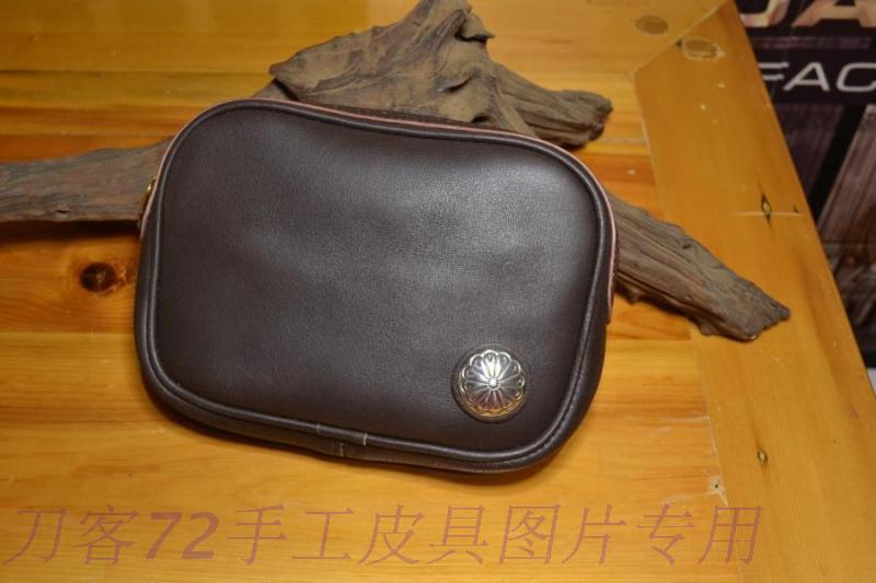Knife - guest 72 hand custom new Italian A - grade fat vegetable saddle leather brown head leather retro handbag