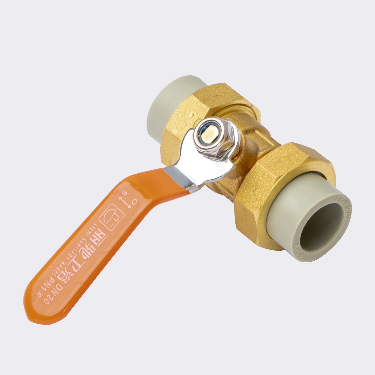 Gallop bathroom PPR ball valve full copper hot melt valve double live contact full copper switch 4 6 sub special valve 20 25