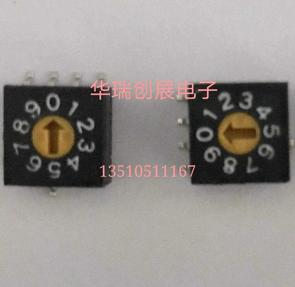 Premium 8421BCD code 0-9 10 bits rotary coding switch 3 pairs 3 feet 4 pairs 1 foot patch-piece handle length 0MM