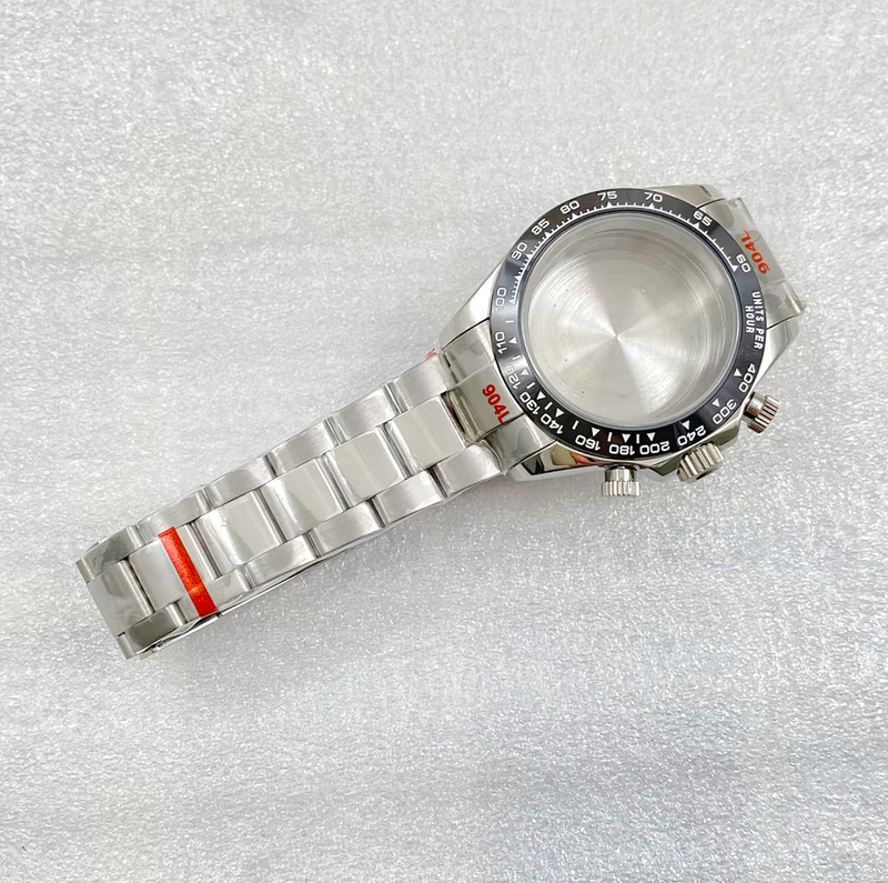 Panda Di Watch Case and Strap Set, Suitable for Vk63/64 Quartz Movement, Chronograph Function, Sapphire Glass