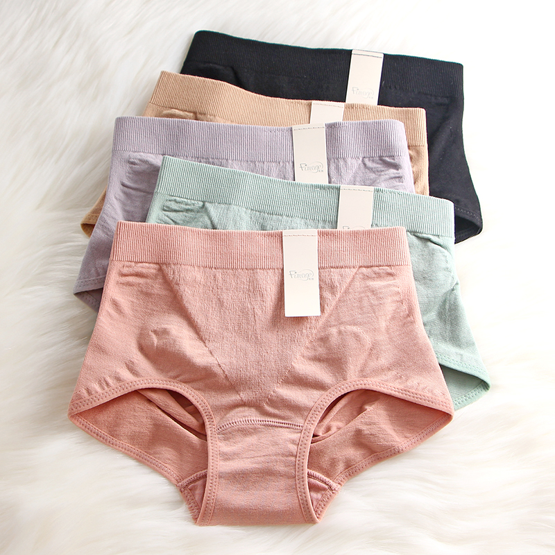 Day-series special cabinet Four-season Universal Lady Underpants Tight elastic cotton medium waist closedown Hip Pack Hip triangle pants