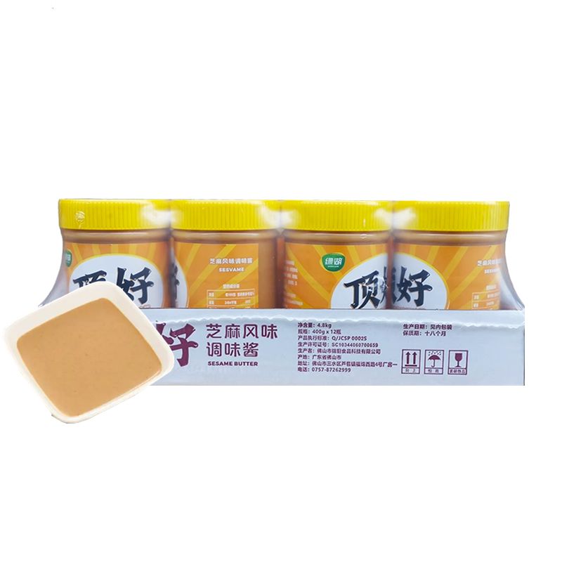Green Lake Sesame Sauce Peanut Butter Top Good Peanut Flavoured Sauce 400g * 12 Bottle Sandwich Bread Burger Sauce-Taobao