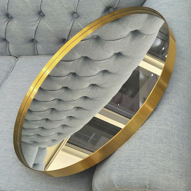 Bathroom Mirror Home Net Red Wash Terrace Wall-mounted Anti-Fog Round Make-up Mirror Stainless Steel Dining Side Art Decor Mirror