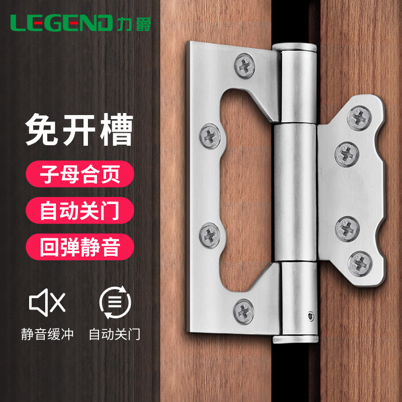 Lioness Invisible door primary-secondary spring hinge without notching hydraulic buffer closed door Automatic door closing concealed hinge