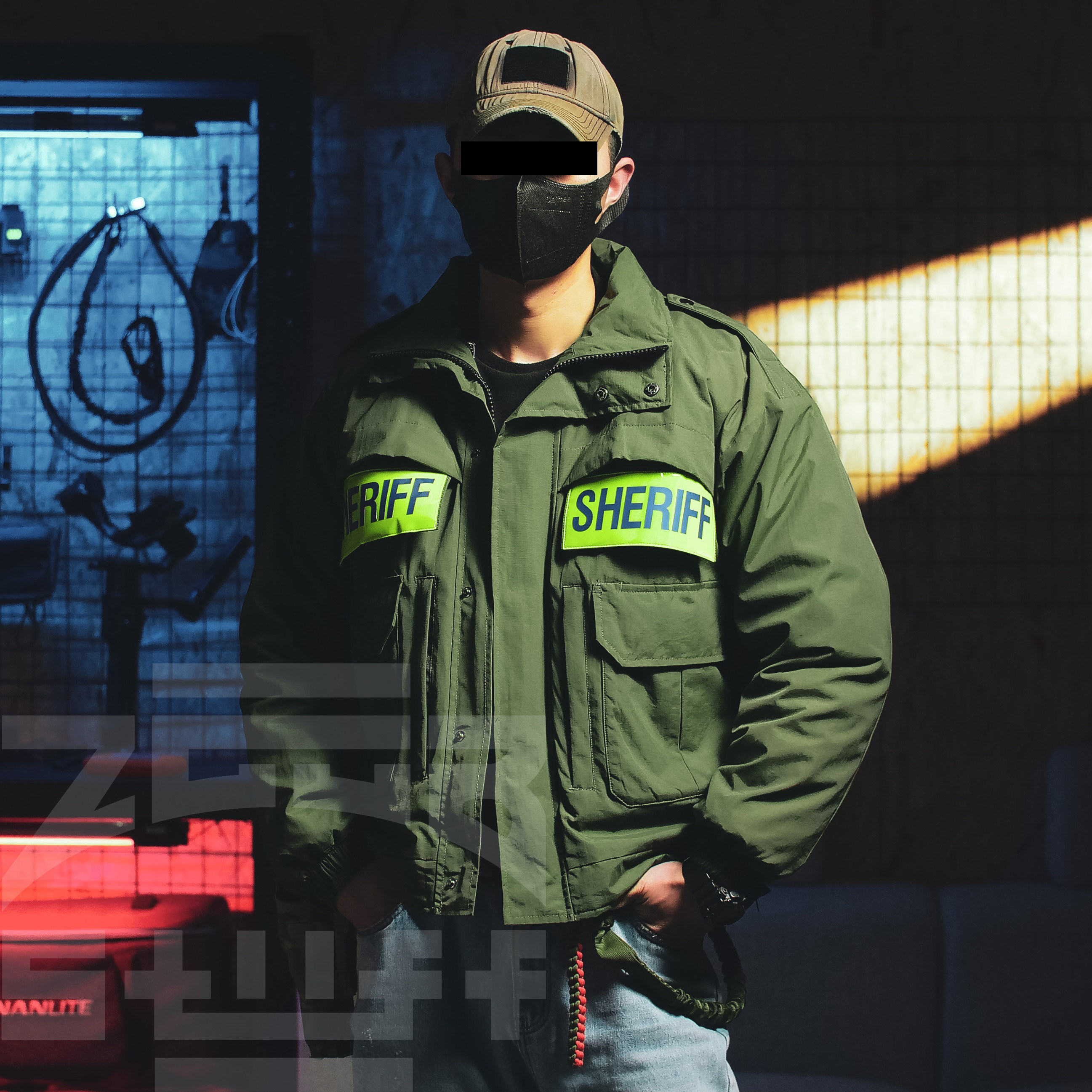 ZGGB Pure American SherIFF LASD New Shirley Inner Chole Green Winter Cold Patrol Jacket