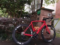 ZGL China Dragon Carbon Fiber Frame CR41D Extinction Red Ultra Light Disc Brake Bend the race speed road car bike