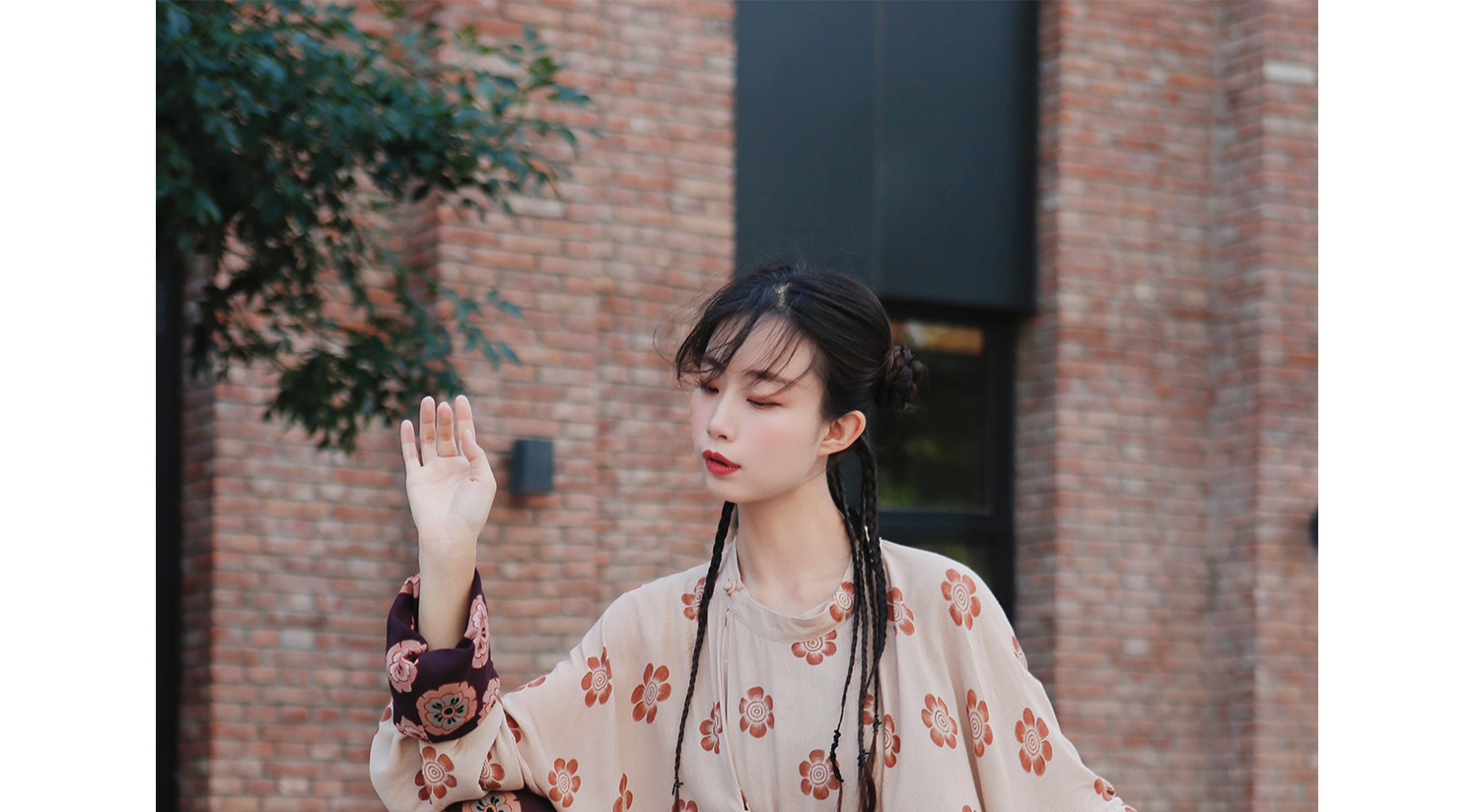 Китайцы одежда наборы 谜阿凰花临唐制圆领袍阔腿裤唐风汉元素汉服原创国风高端女装汉服