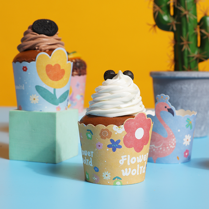 Special-shaped high temperature resistant hard cup cake cupcake cup bread paper Tomafen cup mechanism cup 50