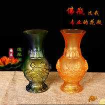 Vase decoration Living room flower arrangement Antique glass buddha for flowers Living room home decoration colorful flower ideas