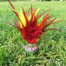 Hand-made great god eagle chicken feather shuttlecock competition with big flower shuttlecock multicolored shuttlecock ball beef tendon bottom
