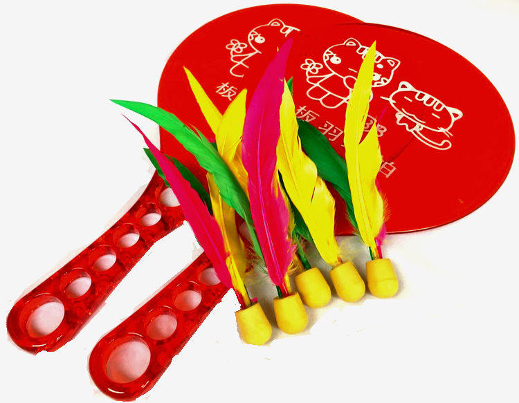 Environmentally friendly thickened plastic plate plums three-wool racket cartoon board plums for 5 high bounce balls