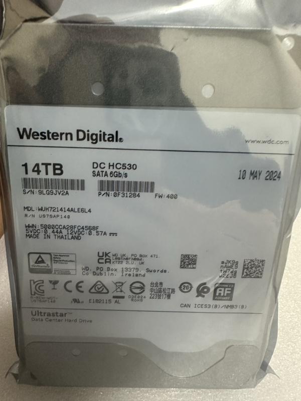Western Digital 14t Hard Drive Wuh721414Ale6L4 Monitoring Hard Drive 14Tb Hc530 Mechanical Hard Drive Nas Enterprise