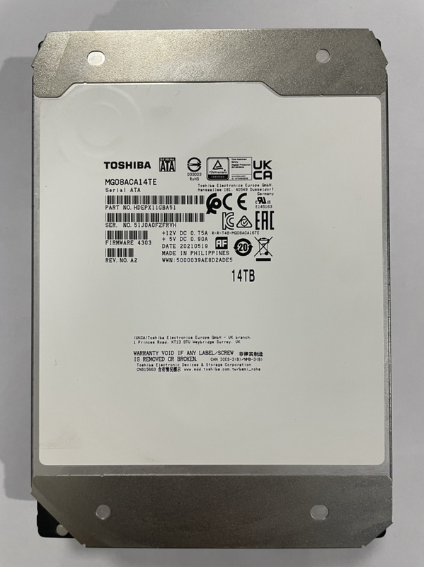 Toshiba 14t Hard Drive 14Tb Helium Mechanical Hard Drive M07Aca14Te Domestic Version Mg08Aca14Te