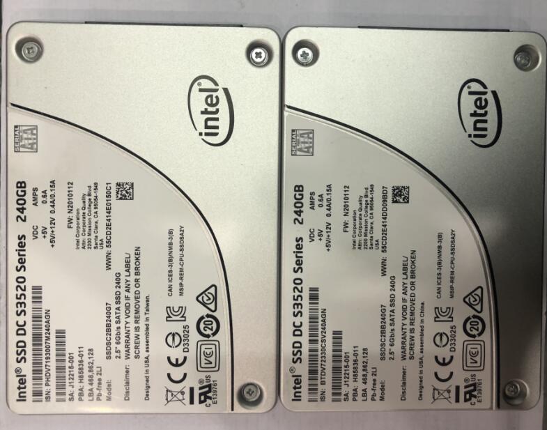 英特尔Intel SSD DC S3520 240G固态硬盘SSDSC2BB240G7 2.5SATA