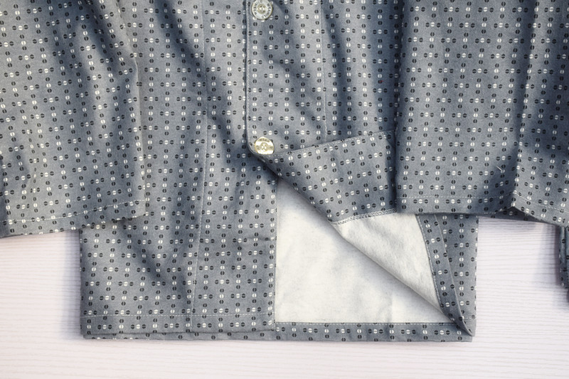 Xuất khẩu quần cotton nam dệt nhung mờ dài tay nhung dài tay thiết lập dịch vụ nhà 8-1 pijama nam