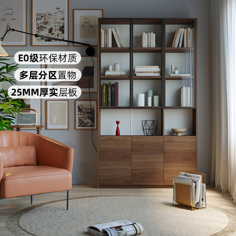 Red Apple Bookcase Shelve Shelve Shelf Minimalist Modern Eco-friendly Combo Bookcase Single Double Triple Glass Door R732-Taobao