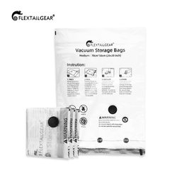 Flextail Household Travel Vacuum Storage Compression Bag, Transparent Model, Compatible with Fish Tail Air Pump
