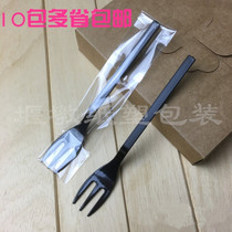 Same food grade plastic Chinese mainland cash cake fork exquisite West Point fork 100 bags