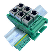 RJ45 RJ45 turn 8pin wiring terminal crystal head RJ45 socket network port switching board end sub-table Ethernet hub