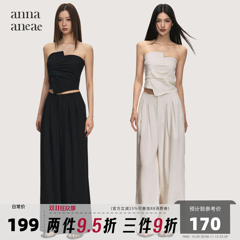 Anna Aneae Tencel Linen Dress Set for Women, Light Luxury French Style, Summer Irregular Design, Niche Clothing Anna Aneae Tencel Linen Dress Set for Women, Light Luxury French Style, Summer Irregular Design, Niche Clothing