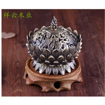 Solid wood cheap small base built lamp cup holder Cup holder Handicraft ornaments Wooden seat Jade stone small ornaments small mat