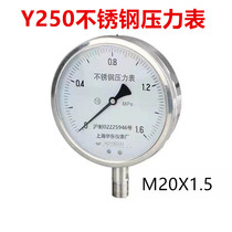 High temperature resistant stainless steel pressure gauge for steam boiler Y-250BF y250bf