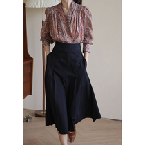 nicepeople 2021 summer new high waist handmade pleated skirt A-line umbrella skirt