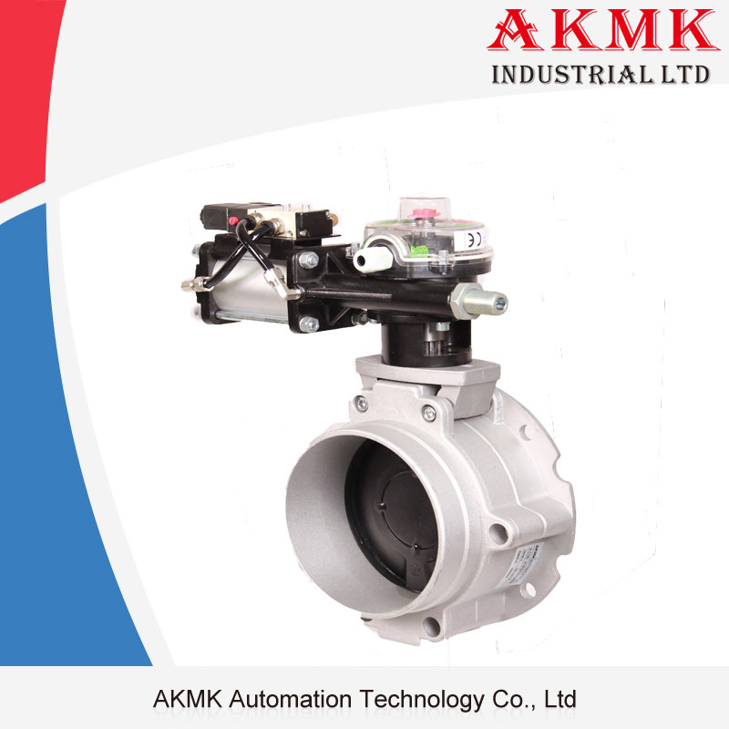 V1FS200GBN Pneumatic cement powder butterfly valve assembly Aluminum alloy butterfly valve Fly ash butterfly valve