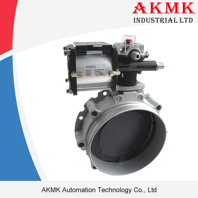 Cement butterfly valve assembly V1FS300GBN pneumatic single flange