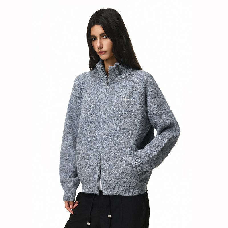 Chosen1 Ch×Mbd Little Devil [Contains Wool] Warm Embroidered Knitted Cardigan Men's Sweater Cardigan Women's