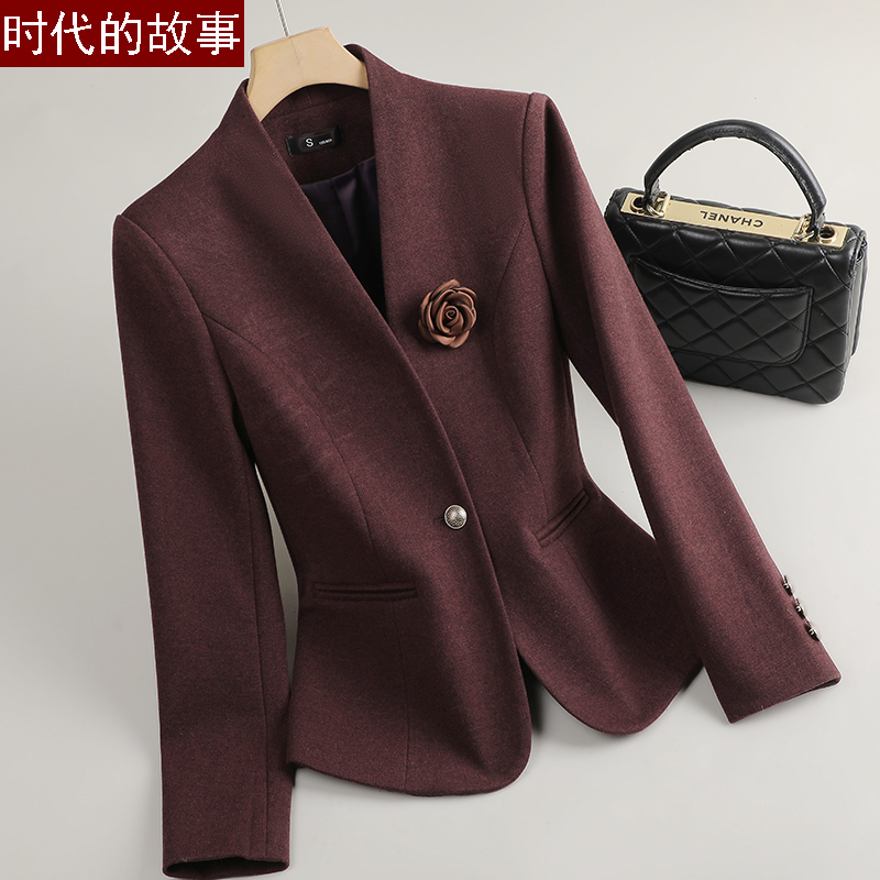 Women's Blazer, New Autumn and Winter Style, Elegant and Sophisticated, Slim Fit, Versatile Short Suit for Work, Professional Top