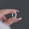S999 Pure Silver Coin Ring for Women, New Chinese Style, Unique Niche Design, Artistic Style, Open Ring, Wholesale