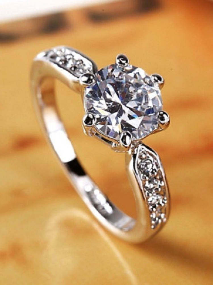 With Certificate, Ten Times Compensation for Any Fake, 925 Six-Claw Moissanite Simulated Engagement Diamond Ring, Women's Couple Ring, Birthday Gift