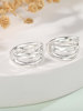 Silver Earrings 999 Pure Silver for Women, Full Silver, Suitable for Round Faces, Large Hoop Earrings for Mothers, No Need to Take Off When Sleeping, Silver Jewelry for Elderly Women and Grandmothers