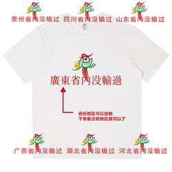 2025 Guangdong Team Win Ball Printed Short-Sleeved T-Shirt Guangdong Province Cannot Pass the Interesting Printed Loose Cotton Half-Sleeve