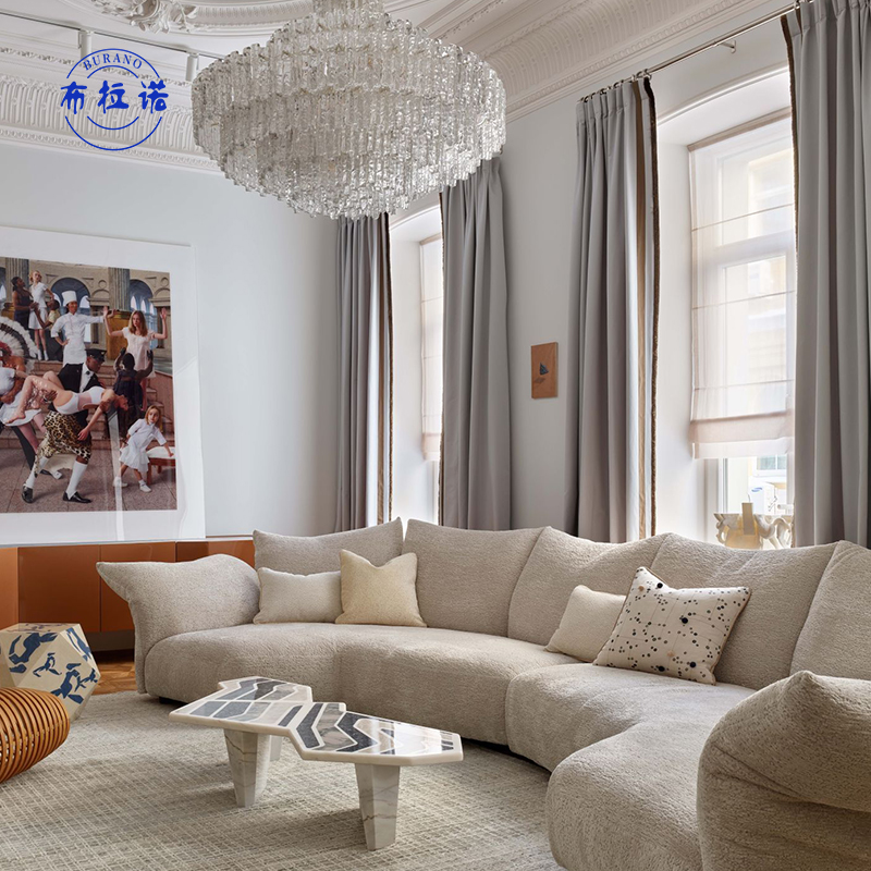 2022 New Red Edra Nordic Flower Clothes Artistic Alien Living Art Designer Pel Sofa