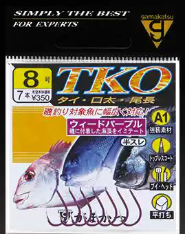 GAMAKATSU Gamacaz A1 TKO mouth too long fish hook 67594 tough material No. 3-12