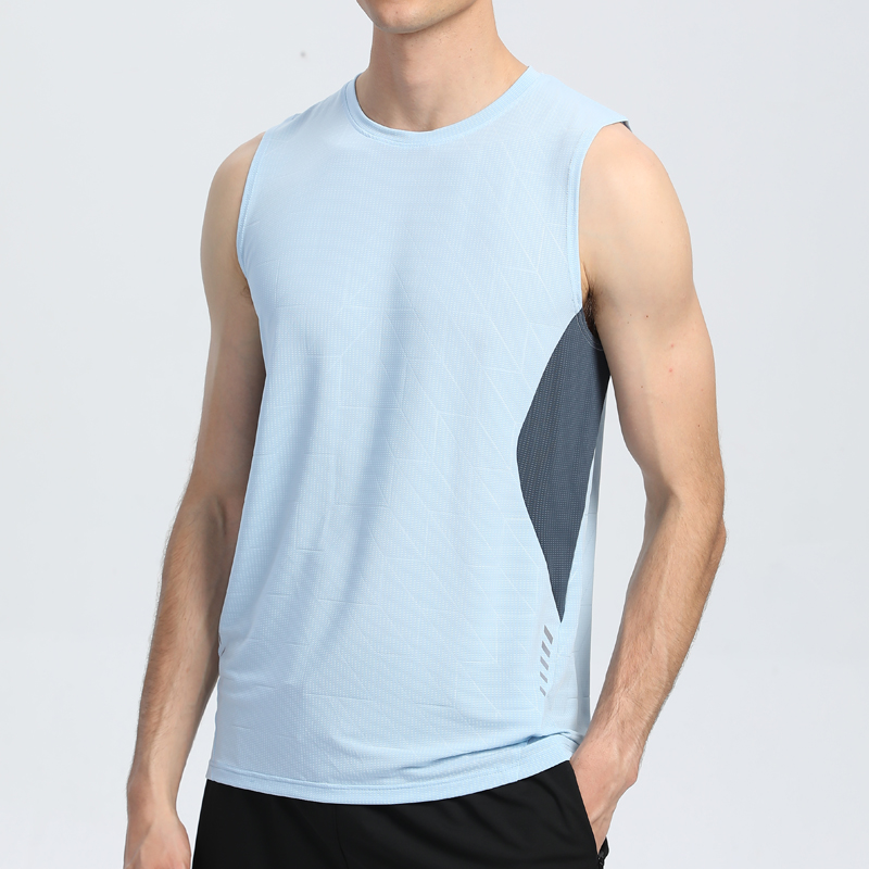2022 summer sports running vest men's fitness training sleeveless vest T-shirt clothes hygroscopic perspiration speed dry T-shirt