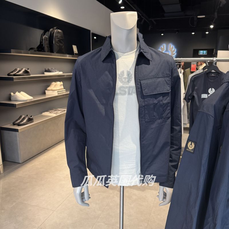 Belstaff Shirt Jacket 25Ss New Men's Clothing Navy Blue Logo Jacket 8/17 Belstaff Shirt Jacket 25Ss New Men's Clothing Navy Blue Logo Jacket 8/17
