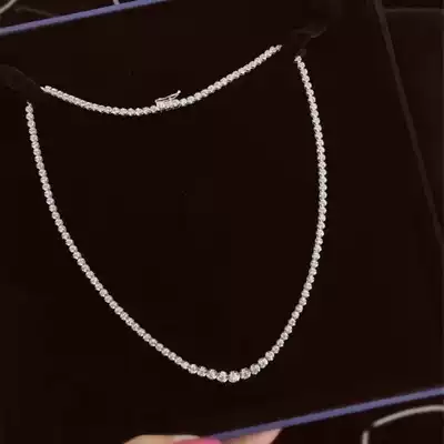 Luxury to a total of 3 Karat 3 Karat natural real diamonds full zuan quan drill 18K platinum thick gold clavicle necklace made in Japan