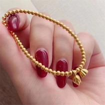 Good luck Lianlian hard 18K ancient Fagin craftsmanship Lionfluffy elastic bracelet bracelet with leather and gift giving gift