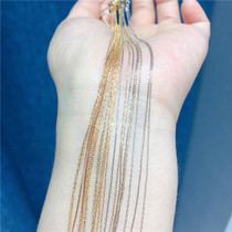 Made in Japan 18K white gold gold Rose gold Color gold Adjustable clavicle necklace Cross chain Box chain Chopin chain